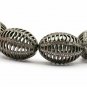 Pave Diamond Oval Beads 925 Silver Diamond Filigree Beads Jewelry Making Beads.