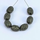 Pave Diamond Oval Beads 925 Silver Diamond Beads For Jewelry Making.