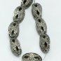 Pave Diamond Beads For Necklace Making 925 Silver Diamond Beads.