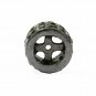 Pave Diamond 7mm Cycle Beads 925 Silver Diamond Round Necklace Beads Making.