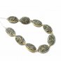 Flat Oval Shape Spacer Beads Pave Diamond 925 Silver Wholesale Jewelry Findings.