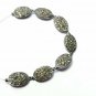 Flat Oval Shape Spacer Beads Pave Diamond 925 Silver Wholesale Jewelry Findings.