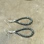 Black Spinel Drop Earring 925 Sterling Silver Fish Hook Earring Fashion Earrings