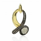 Pave Diamond Unique Polki Pendant 925 Silver Fashion Pendant For Birthday's Gift