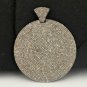 Diamond Disc Pendant 925 Sterling Silver Natural Diamond Round Boho Pendant Gift