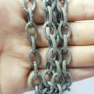Diamond Chain Link Necklace 36 Inch Chain Link Jewelry 925 Sterling Silver Chain Diamond Chain Link Necklace 36 Inch Chain Link Jewelry 925 Sterling Silver Chain