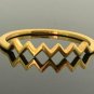 14k Solid Gold Zig Zag Ring Dainty Stackable Band Wedding Ring Enhancer Crown.