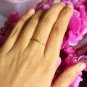 14k Solid Gold Zig Zag Ring Dainty Stackable Band Wedding Ring Enhancer Crown.