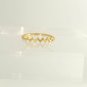 14k Solid Gold Zig Zag Ring Dainty Stackable Band Wedding Ring Enhancer Crown.