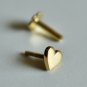 14k Solid Gold Heart Nose Piercing Delicate Tiny Nose Ring Body Piercing Ring.