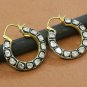 Natural Polki Diamond Hoop Earring 925 Silver Diamond Earring Birthday Gift.