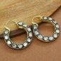 Natural Polki Diamond Hoop Earring 925 Silver Diamond Earring Birthday Gift.