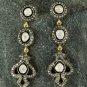 Pave Diamond Victorian Earring 925 Silver Polki Diamond Earring Fine Jewelry.