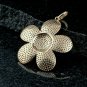 14k Solid Gold Floral Pendant Natural Diamond Flower Pendant Birthday Gift.