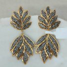 Leaf Dangle Earring Pave Diamond Dangle Earring 14k Gold&925 Silver Diamond Gift Leaf Dangle Earring Pave Diamond Dangle Earring 14k Gold&925 Silver Diamond Gift