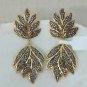 Leaf Dangle Earring Pave Diamond Dangle Earring 14k Gold&925 Silver Diamond Gift