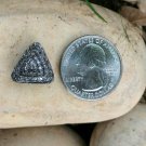 Pave Diamond Trillion Shape Beads 925 Silver Diamond Beads For Jewelry Making.
