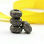 Pave Diamond Beads 925 Silver Diamond Roundels Jewelry Findings Supplies.