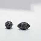 Pave Diamond Beads 925 Silver Beads For Jewelry Making Antique Handmade Beads.