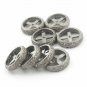 925 Sterling Silver Pave Diamond Spacer Beads Wheel Rondelles Diamond Findings.