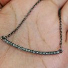 Pave Diamond Bar Pendant 925 Silver Handmade Diamond Minimalist Pendant Gift.