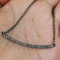 Pave Diamond Bar Pendant 925 Silver Handmade Diamond Minimalist Pendant Gift.