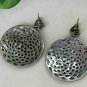 Round Dangle Earring Rose Cut Diamond Earring 14kGold&925 Silver Diamond Earring