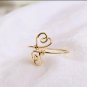 Plain Gold Ring Heart Band Yellow 14k Yellow Solid Real Women Size Ring Band.