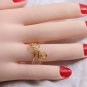 Plain Gold Ring Heart Band Yellow 14k Yellow Solid Real Women Size Ring Band.