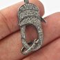 Natural Pave Diamond Lobster Clasps 925 Silver Jewelry Making Supplies NS1.