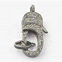 Natural Pave Diamond Lobster Clasps 925 Silver Jewelry Making Supplies NS1.
