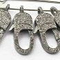 Natural Pave Diamond Lobster Clasps 925 Silver Jewelry Making Supplies NS1.