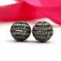 Pave Diamond Round Beads 925 Silver Diamond Ball Beads Jewelry Findings.