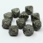 Pave Diamond 12mm Beads 925 Silver Diamond Shape Beads Necklace Making Beads.