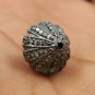 Pave Diamond 12mm Beads 925 Silver Diamond Shape Beads Necklace Making Beads.