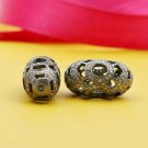 Pave Diamond Filigree Beads 925 Silver Diamond Necklace Beads Additional Jewelry