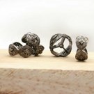 Black Plated Diamond Beads Findings 925 Silver Spacer Wheel Shaped Diamond Beads Black Plated Diamond Beads Findings 925 Silver Spacer Wheel Shaped Diamond Beads