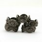 Black Plated Diamond Beads Findings 925 Silver Spacer Wheel Shaped Diamond Beads