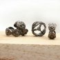 Black Plated Diamond Beads Findings 925 Silver Spacer Wheel Shaped Diamond Beads