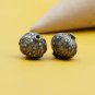 Pave Diamond Roundells Spacer Beads 925 Silver Diamond Beads For Necklace Making
