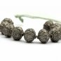 Pave Diamond Roundells Spacer Beads 925 Silver Diamond Beads For Necklace Making