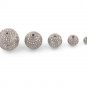 Pave Diamond 10mm Beads 925 Silver Diamond Findings Beads Ball.