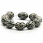 Natural Diamond Beads 925 Silver Oval Shape Beads Diamond Filigree Beads Spacer.