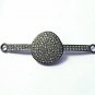 Pave Diamond Rosecut Connector 925 Silver Connector Handmade Diamond Bracelet N8