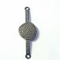 Pave Diamond Rosecut Connector 925 Silver Connector Handmade Diamond Bracelet N8