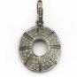 Pave Diamond Oval Pendant 925 Silver Diamond Charm Pendant Valentines Present.