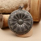 Circle Pendant Pave Diamond 925 Silver Diamond Circle Design Pendant Gift.