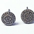 Pave Diamond Round Tops Earring 925 Silver Diamond Stud Earring Valentines Gift.