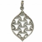 Pave Diamond Victorian Pendant 925 Silver Diamond Dainty Diamond Pendant Present