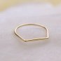 D Ring 14k Yellow Gold Alphabet Ring Minimalist Engagement Ring Stacking Ring.